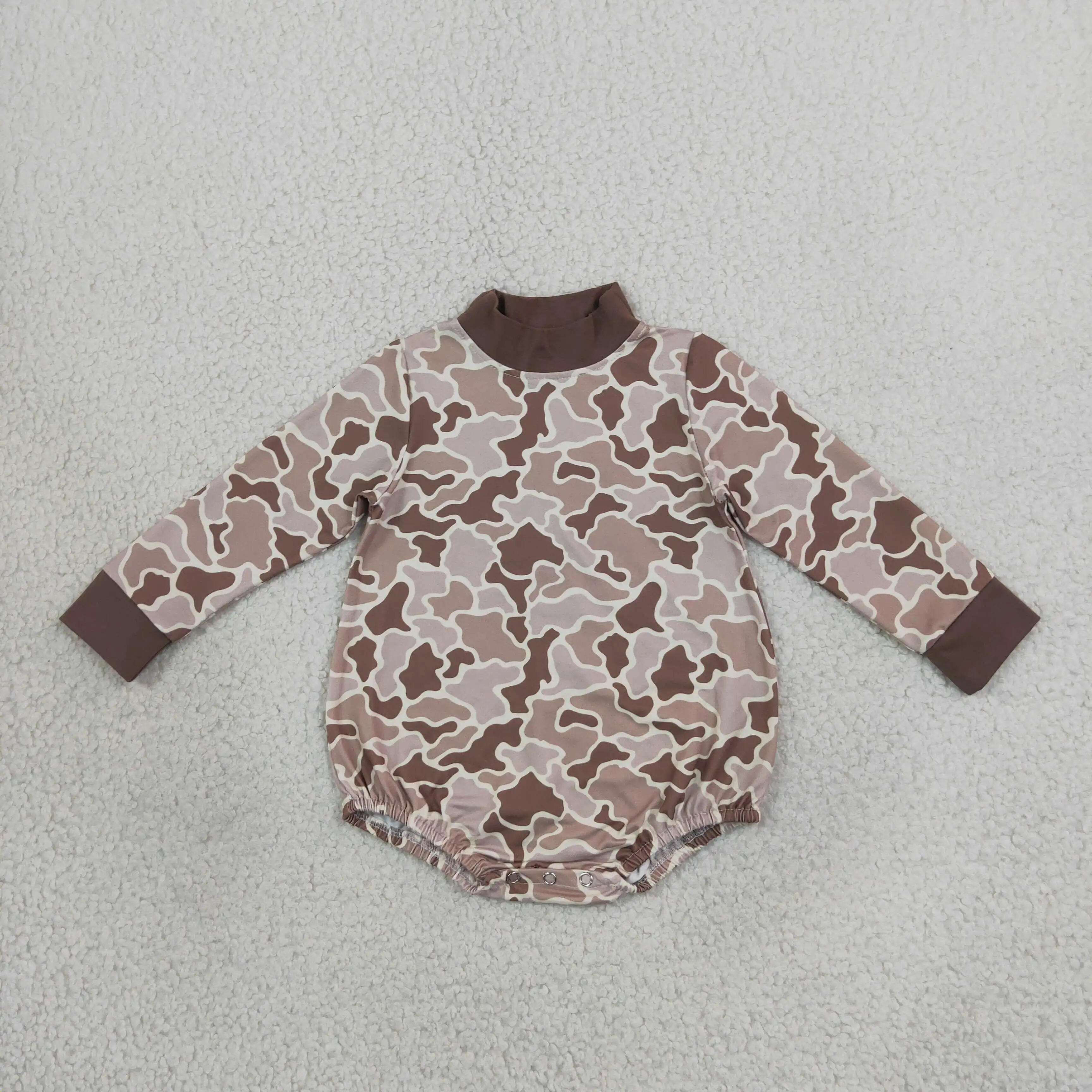 Wholesale Baby Boy Children Long Sleeves Toddler Bubble Romper Kids Infant Newborn Camo Coverall Bodysuit Clothing