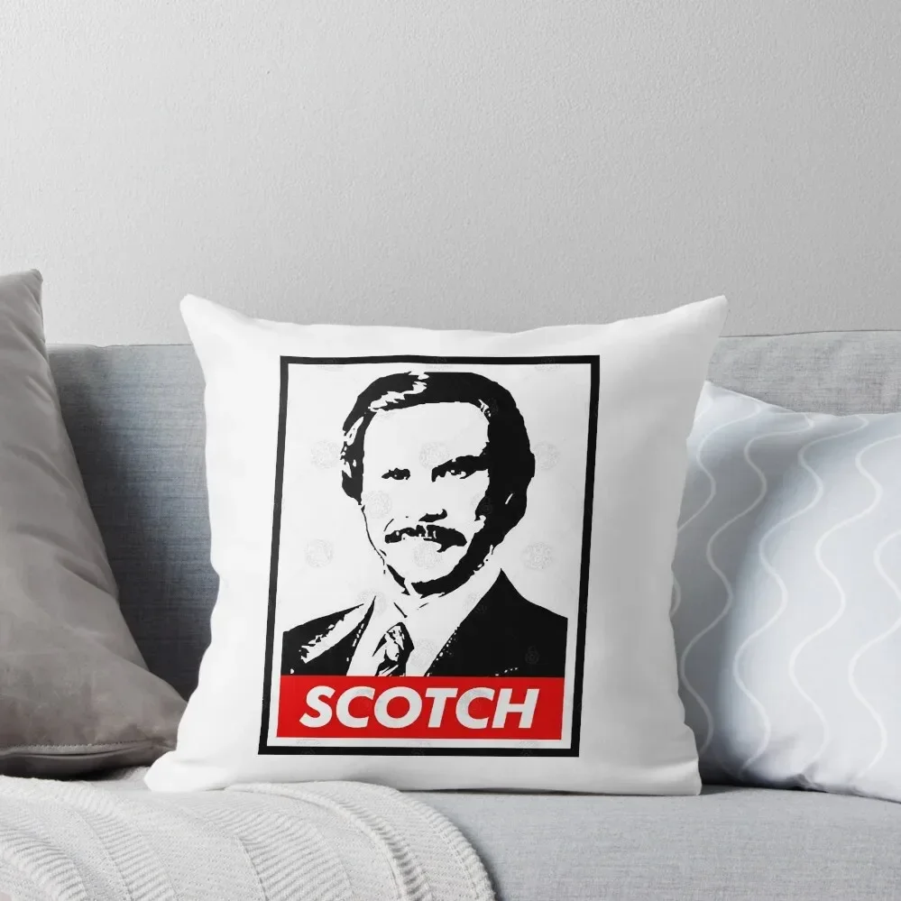 Ron Burgundy - Scotch Throw Pillow Decorative Sofa Cushion luxury throw pillow covers pillow