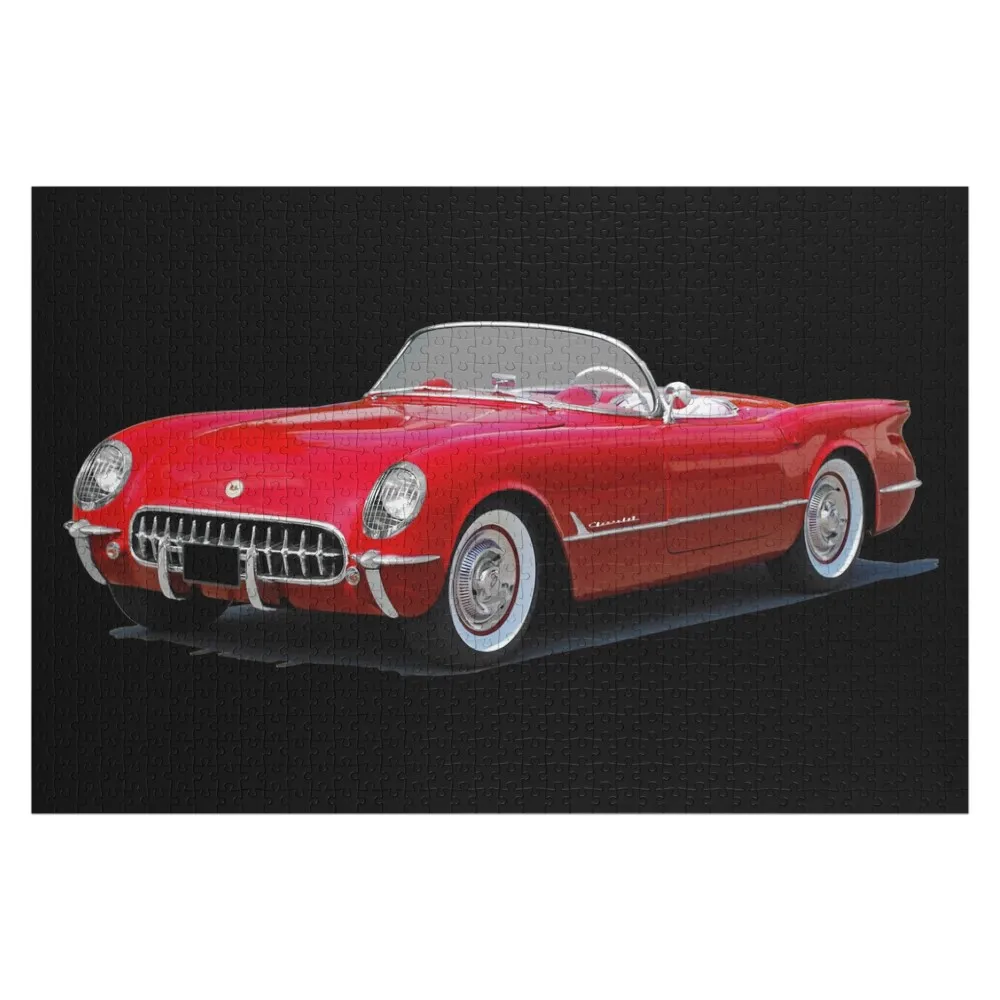 

Classic Red Corvette Jigsaw Puzzle Personalized Toy Personalised Name Personalized For Kids Custom Puzzle