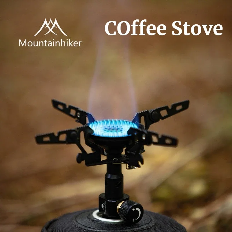 MOUNTAINHIKER Outdoor 3300W High Power Gas Stove Camping Black Coffee Gas Burner Portable Picnic Cooking Stove Survival Furnace
