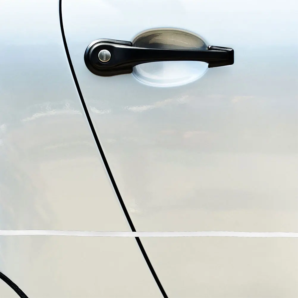 

2Pcs Automotive Car Door Edge Trim Rubber Self Adhesive Transparent Edge Guard Flexible Door Trim Molding Protector