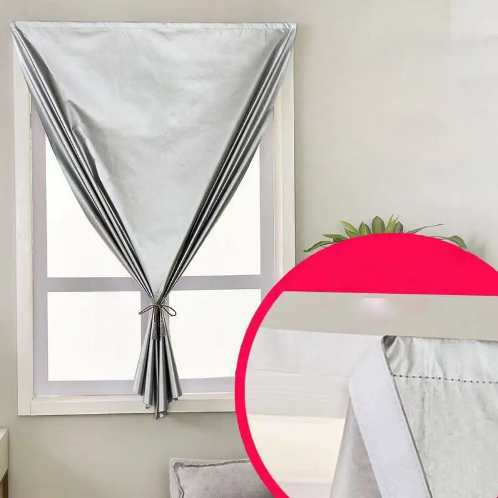 

Non-transparent Light Blocking Curtains Punch-free Sun Protection Punch-free Curtains Fully Shaded Design Sunshade Curtain Cloth