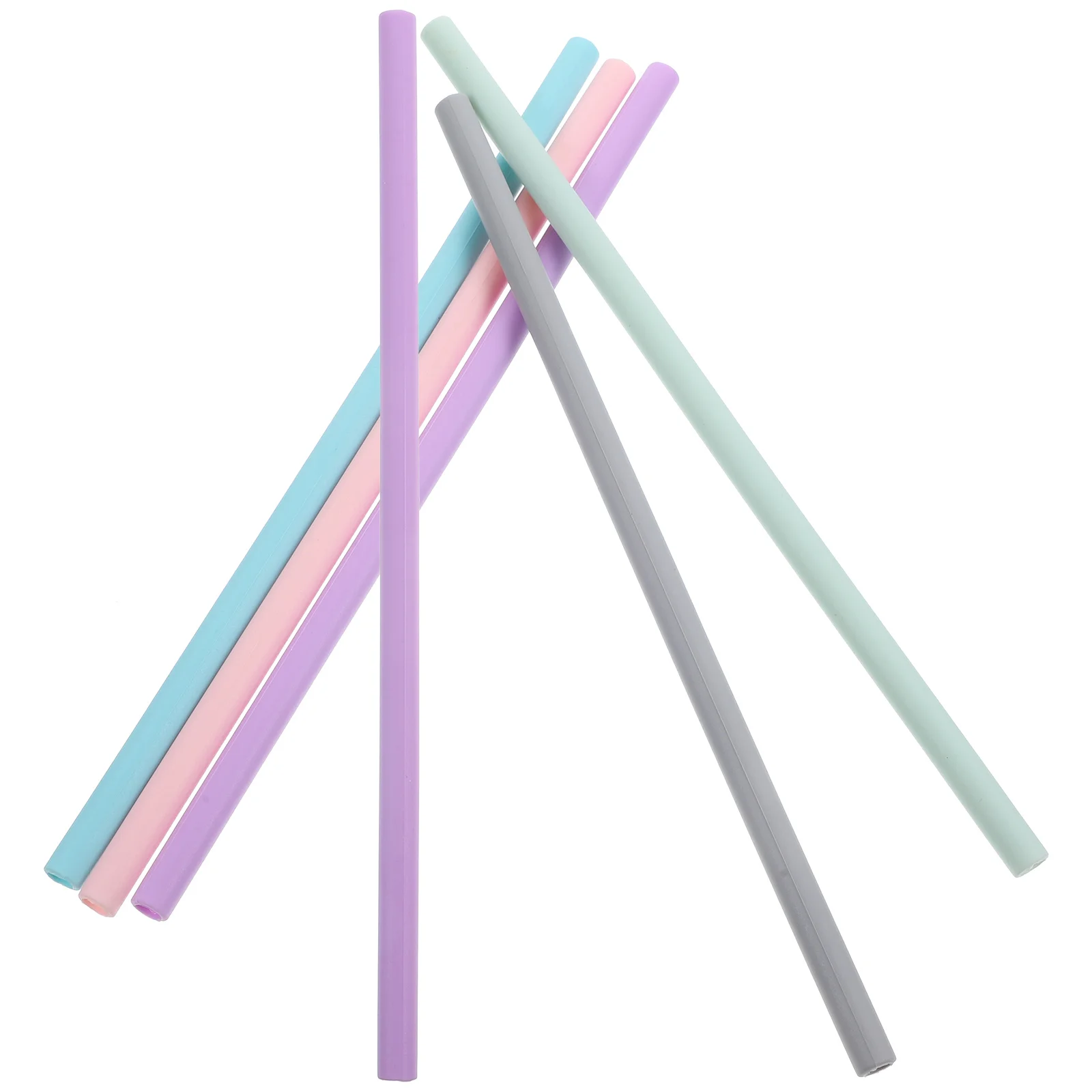 

6pcs Silicone Straw Reusable Drinking Straws Straight Milk Travel Cocktail Smoothie Party Favor Bar Accessories Kitchen
