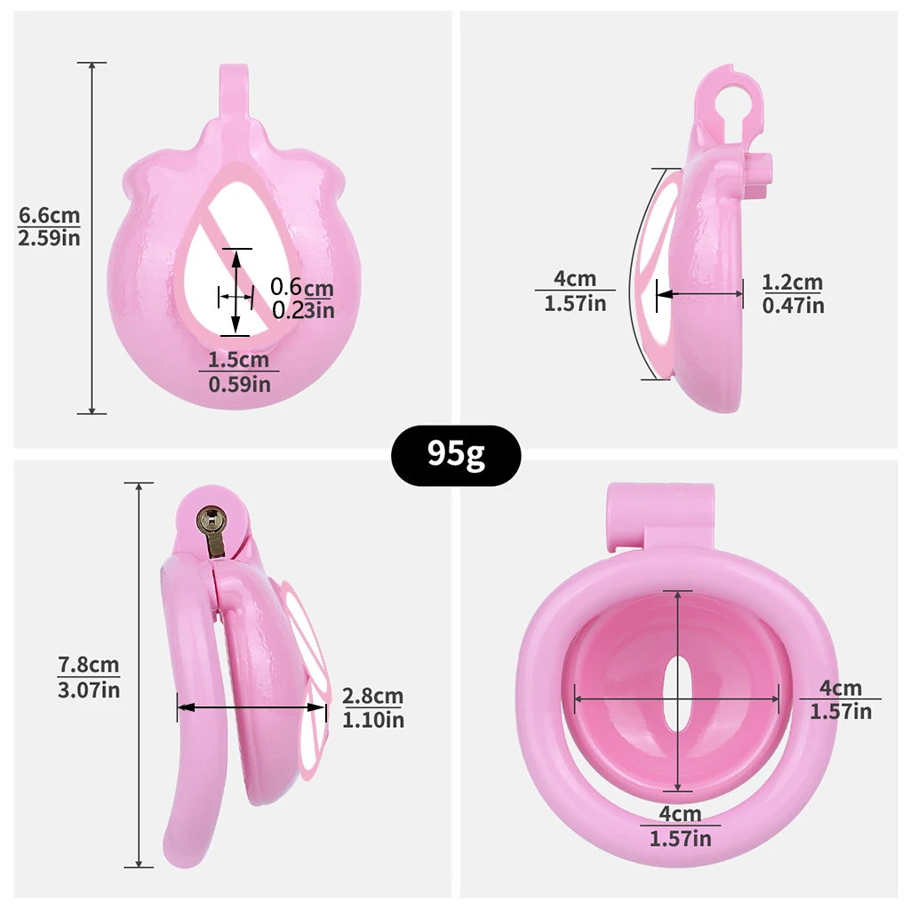  SXM ABS 2 Colors Male Chastity Cage Device With 4 Size Penis Rings Cock Cage Urethral Hole BDSM Adult Sex Toys For Men Sissy