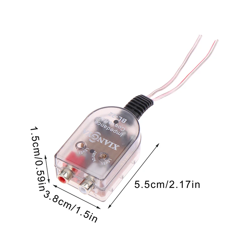 Adaptateur de niveau haut-parleur de voiture vers RCA, prises hautes à basses, sortie de ligne automatique, convertisseur audio, amplificateur de caisson de basses sonore