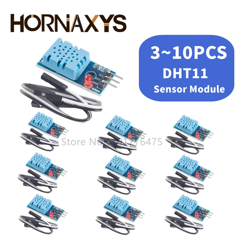 1-10pcs DHT11 Sensor Modules 3.3V-5V Digital Temperature and Humidity Sensor DHT11 3-Wire Ultra-low Power Module For Arduino