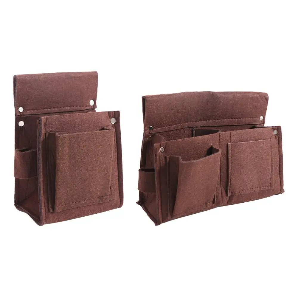 Chemical Fabric Belt Tool Kit Wear-resistant Large Capacity Tool Waist Bag Brown Rivet Reinforcement Carpenter's Nail Bag
