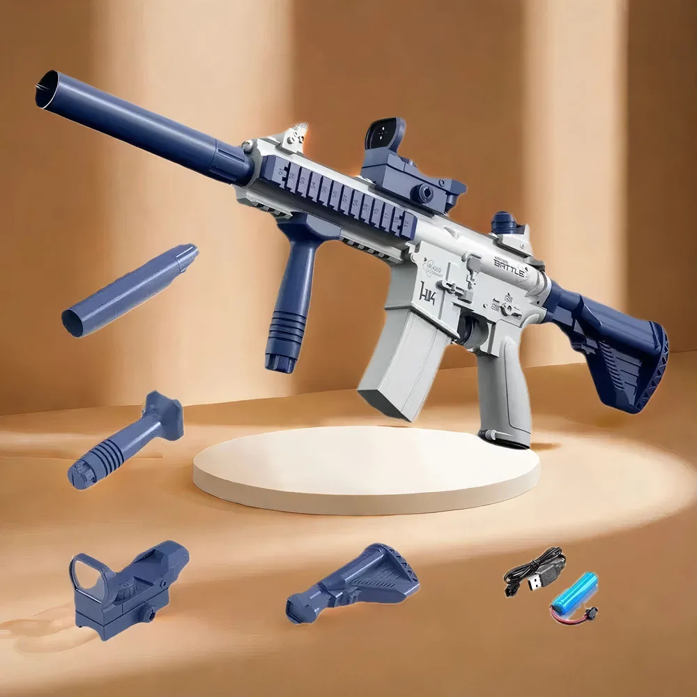 الصيف شعبية الكهربائية M416 ألعاب مسدس المياه في الهواء الطلق الشاطئ سعة كبيرة متعة إطلاق حمام سباحة الكبار الاطفال لعبة اطلاق النار لعبة #1