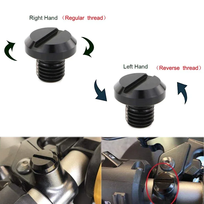 2pcs Universal M10 Motorcycle Mirror Hole Plug Screw Bolts For Triumph Bonneville Triumph Street Triple 675 Motorcycle Mirror
