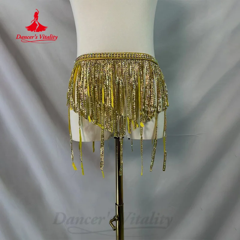 Belly Dancing Costume for Women Customized Senior AB Stones Tassel Hip Scarf Oriental Dance BellyDance Performance Belts