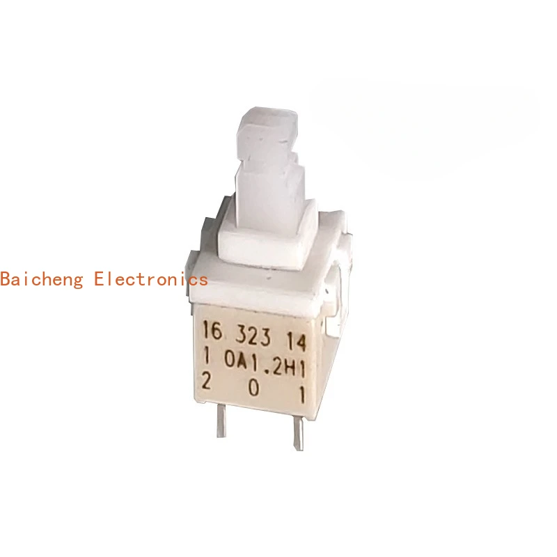 10PCS PVA1 self-locking button switch 9 * 9 * 17.5 reset touch 1EE3.5H1 4-pin with white cap