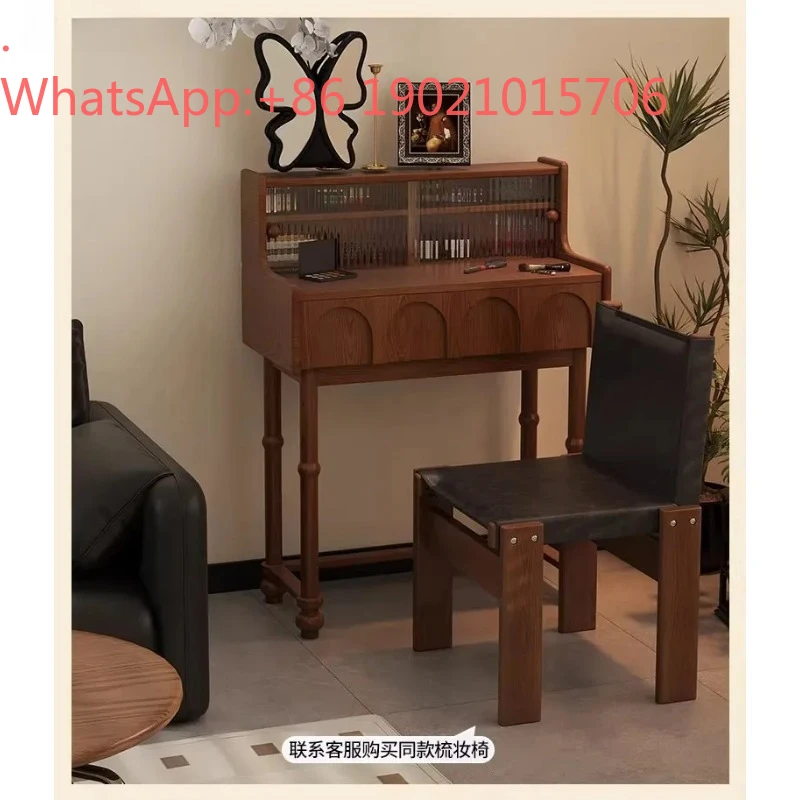 Hxl secondhand solid wood vanity table with storage - all-in-one makeup desk for master bedroom nightstand