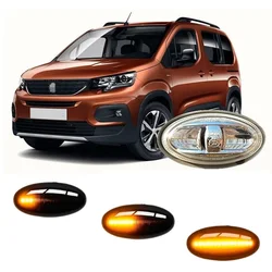 for Peugeot Rifter 2018 2019 2020 2021 2022 2023 Dynamic LED Sequential Indicator Side Marker Turn Signal Light Lamp
