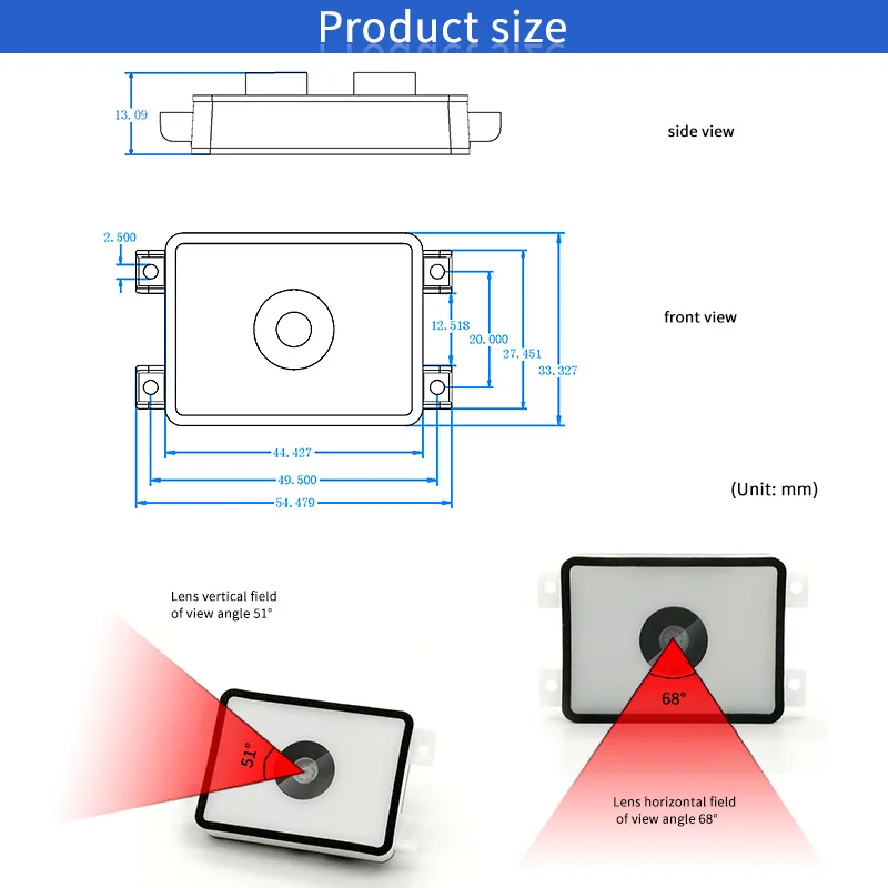 EMT8150S Factory Price Continuous Barcode Reader Module 2D Fixed Barcode Scanner Cash Register