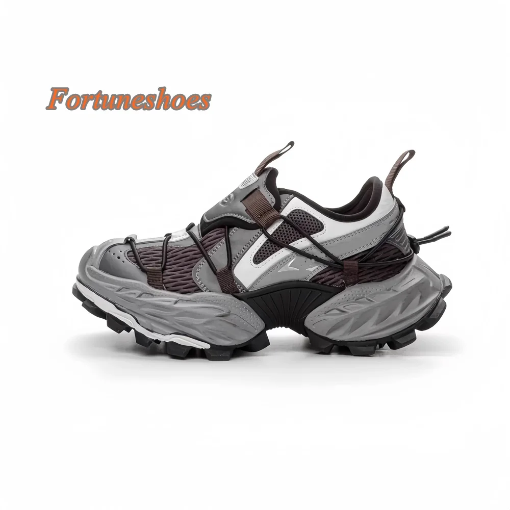 Shallow Height Increasing Pumps Round Toe Chunky Heel Solid Cross Tied Shoes Fashion Casual 2025 Newest Autumn Sports Shoes image 4