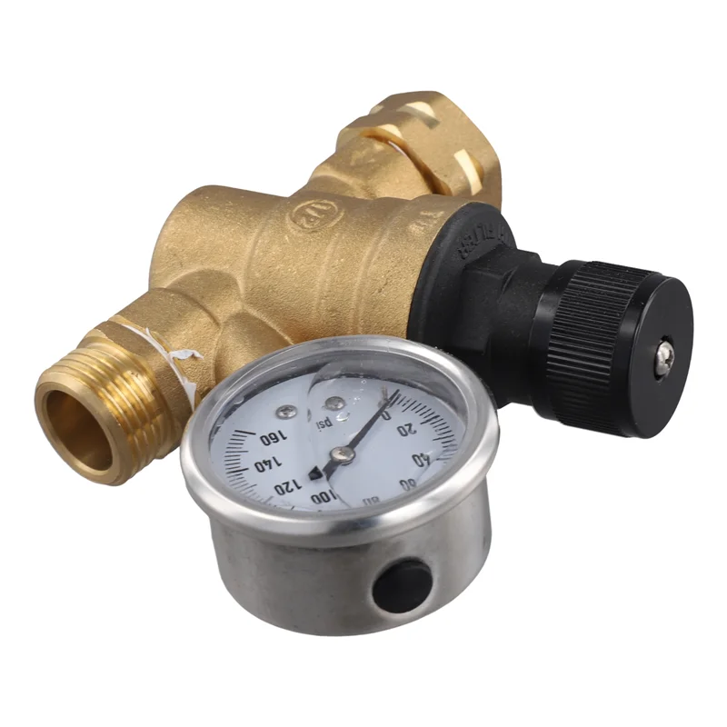 

NEW-RV Water Pressure Regulating Valve Adjustable Pressure Reducing Valve For Camper Van Travel Trailers