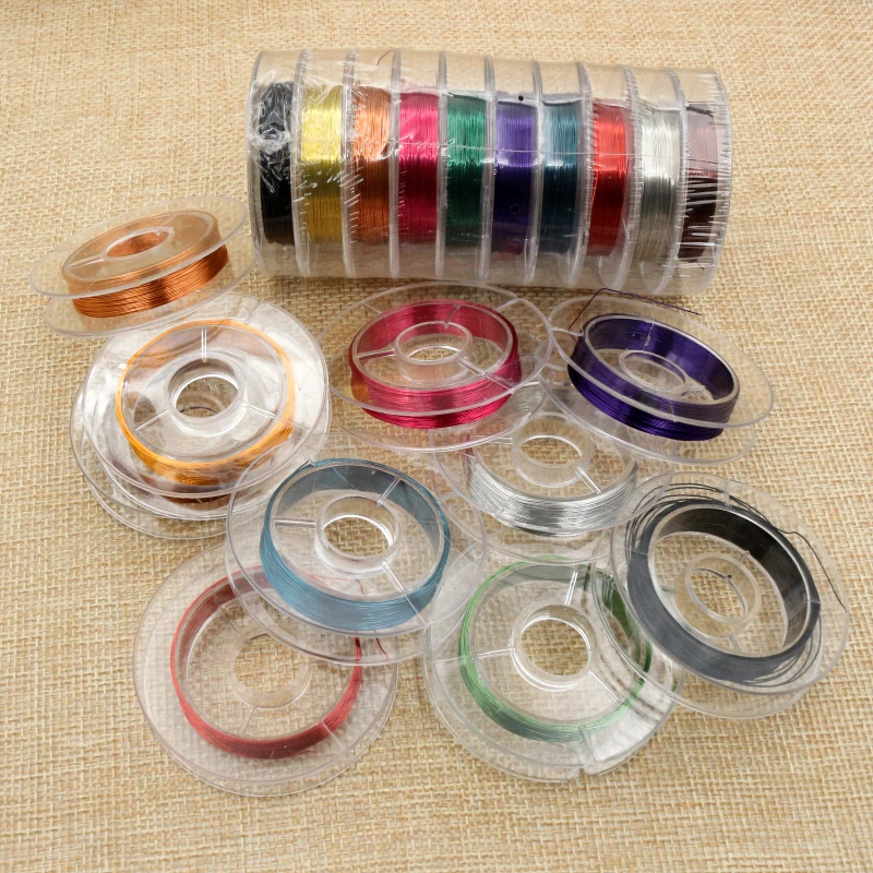 

10 Roll 100 Meters One Set Jewelry Set 0.3 0.4 Wire Diameter Wire Beading Cord String Findings DIY Wire For DIY Jewelry Makings