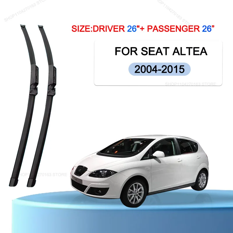 

Car Wiper Blade For Seat Altea 2004-2015 Auto Windshield Windscreen Front Window Wipers Blades 26"+26"R Car Accessories