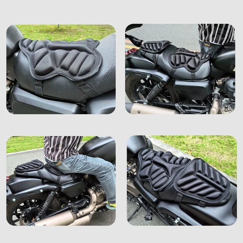 Almofada do assento da motocicleta, 2 pces almofada de assento da motocicleta de refrigeração universal antiderrapante capa de assento 3d para motocicletas scooters
