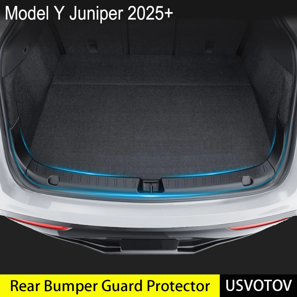 Car Rear Trunk Bumper Protector Guard For Tesla Model Y Juniper Premium Accessories 2025 2026 Trunk Mat Threshold Sill Cover Pad