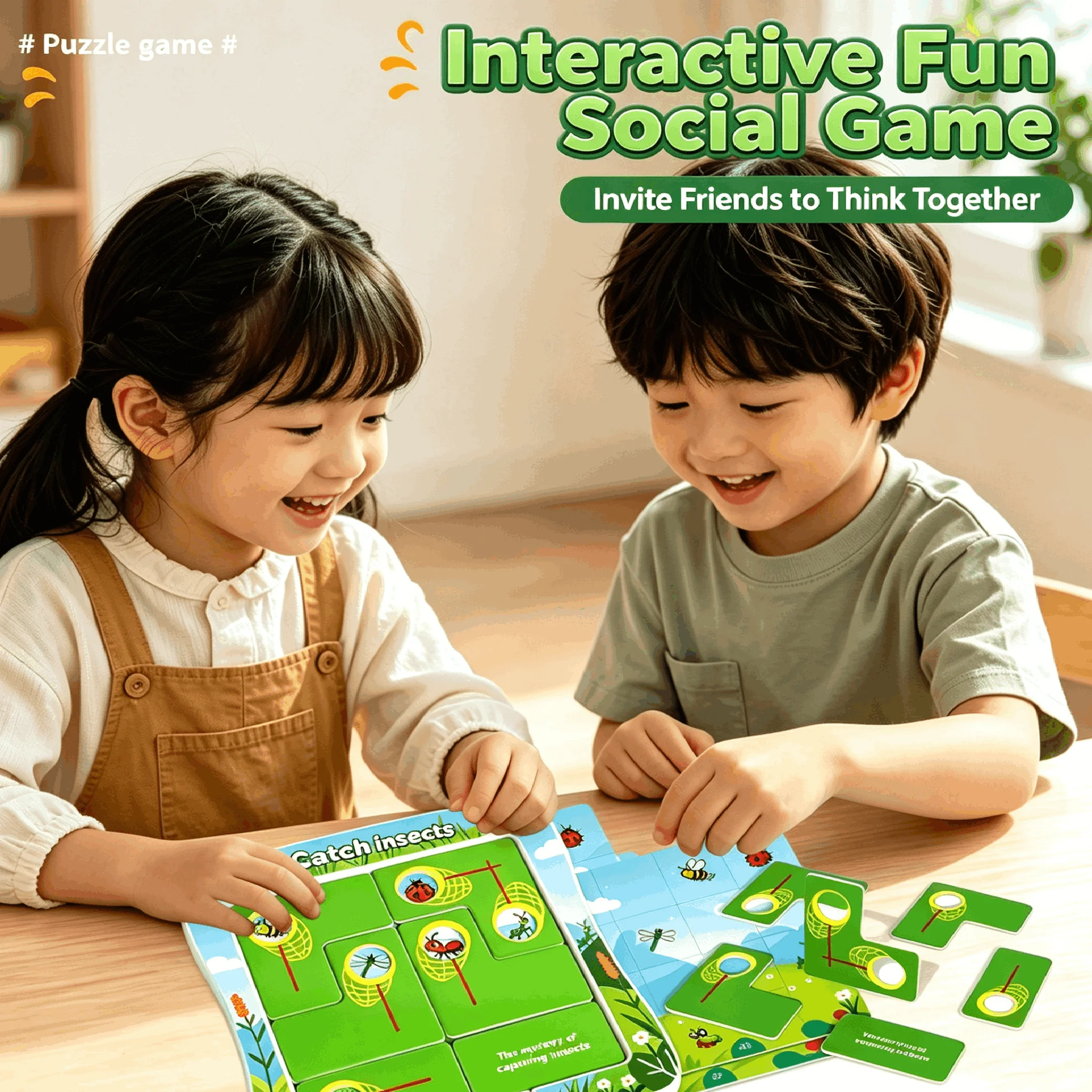 Bug Catching Puzzle Challenge Game, Educational Brain-Teaser For Hand-Eye Coordination Skill Development