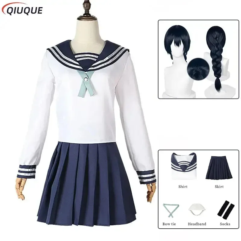 

Amanai Riko Cosplay Costume Wig Anime Jujutsu Kaisen Cosplay Women Girls JK Uniforms Dress Skirt Adult Child Halloween Suit