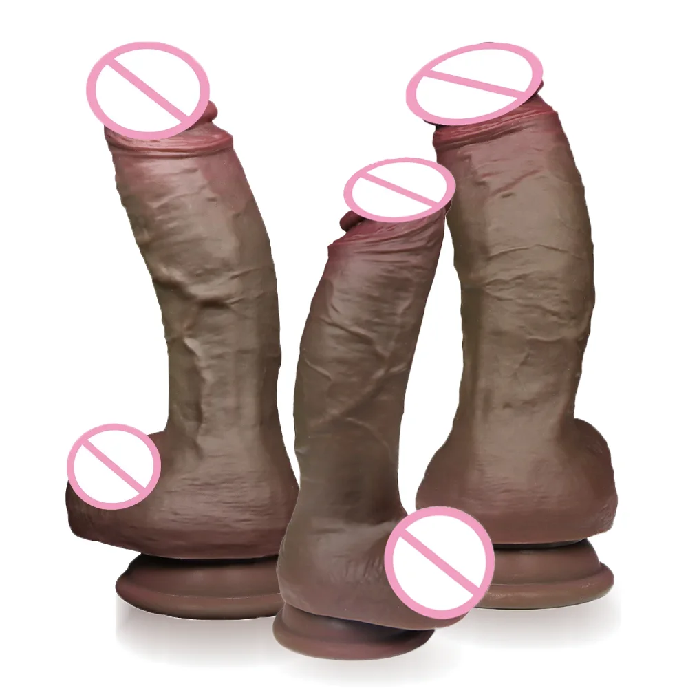 Redfanyin Realistische Penis Enorme Dildo Vrouw Masturbator Zachte dubbellaags Siliconen Zuignap Dildo Vrouwen Grote Lul Consolador