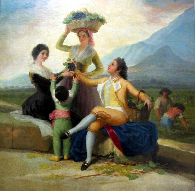 Oil Painting reproduction on linen canvas,Autumn or the Grape Harvest  by Francisco De Goya,Free  Fast Shipping,100% handmade