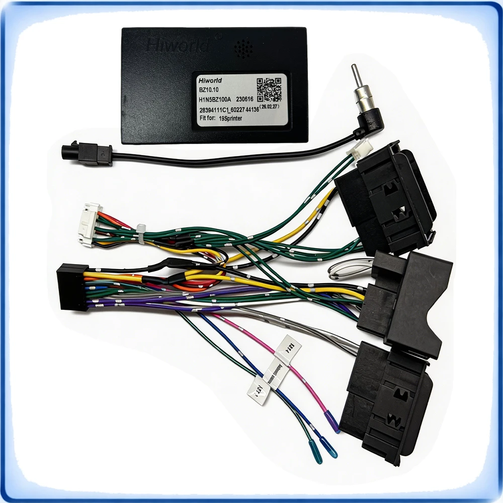 

Quadlock to 16Pin Car Radio Wiring Harness with CANBUS Decoder BZ10.10 for Mercedes Sprinter 2018 Android Stereo