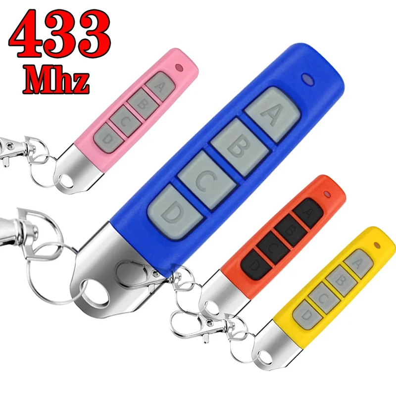 433MHZ Remote Control 4 Channe Garage Gate Door Opener Remote Control Duplicator Clone Learning Rolling Cloning Code Car Key 433