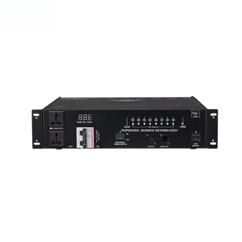 High-Power Sequencer Power Unit Active/Passive with Filter for Concerts Outdoor and Indoor Use Metal Shell