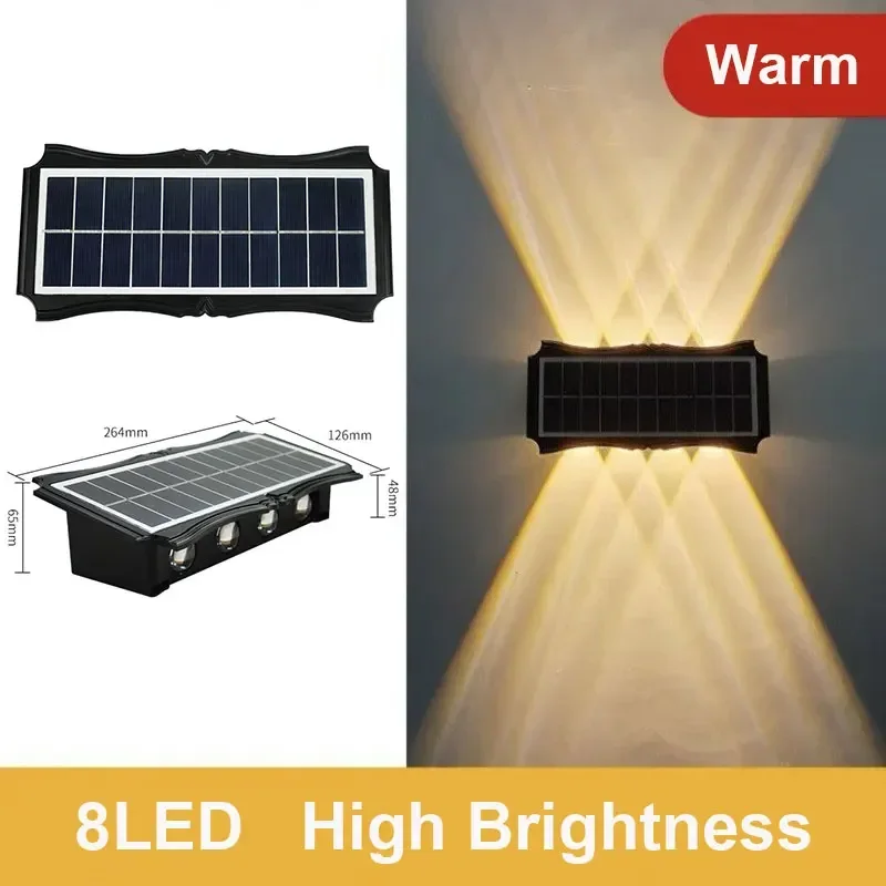 Zonne-wandlamp buiten zonne-LED-licht waterdicht op en neer lichtgevende verlichting balkon tuin tuindecoratie verlichting
