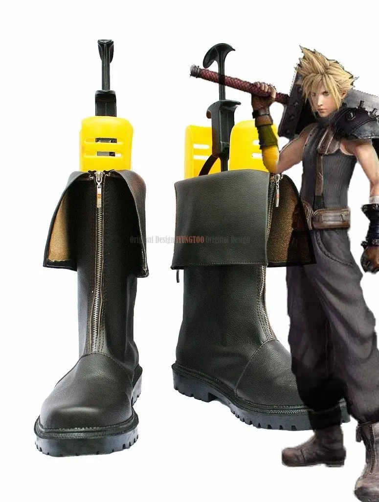 

FF7 Cloud Strife Cosplay Final Fantasy VII Cloud Strife Cosplay Boots Black Shoes Custom Made