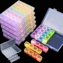 28 Slots Diamond Painting Storage Containers Adjustable Dividers Plastic Embroidery Storage Box Diy Craft Nail Jewelry Storage