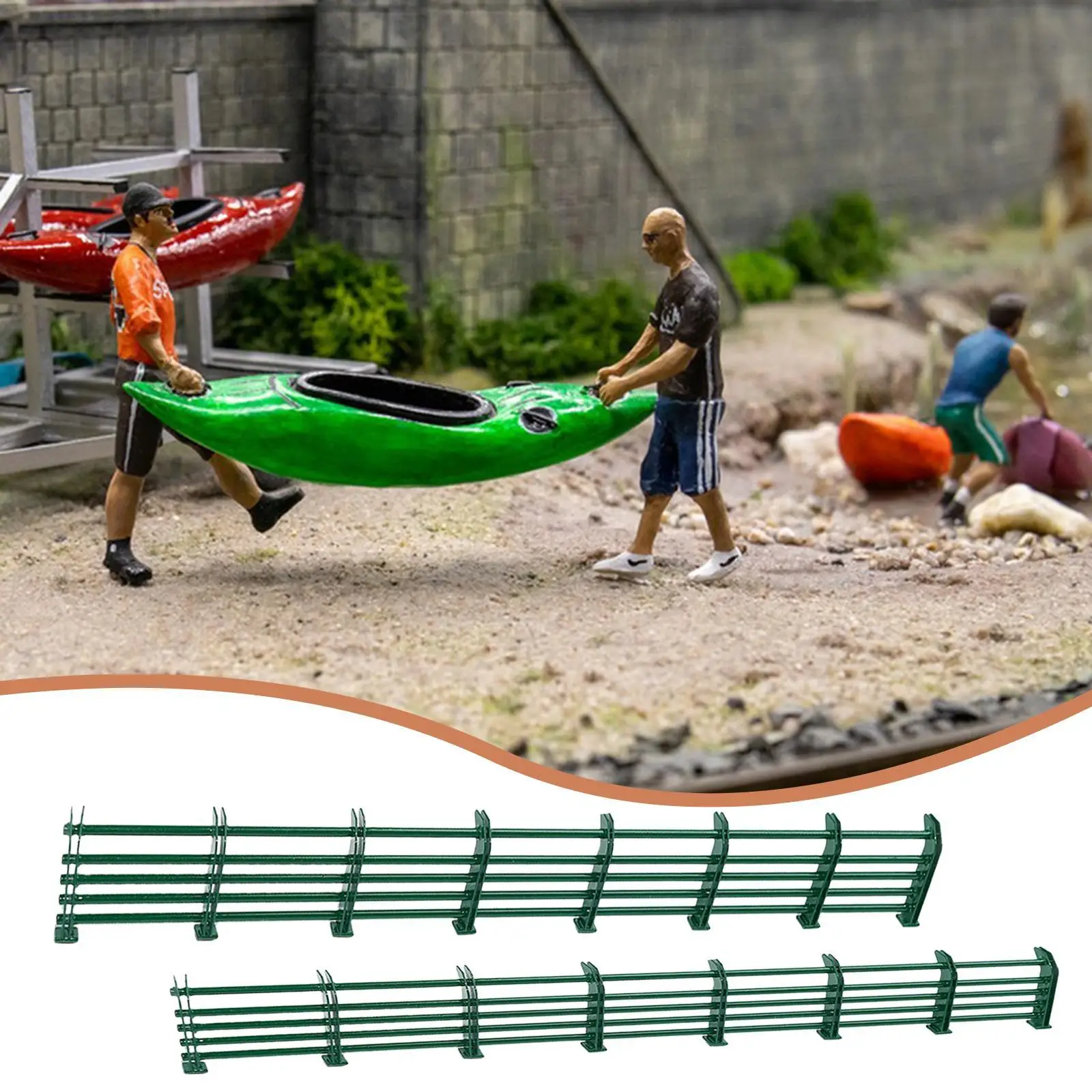 미니어처 고속도로 가드레일 미니어처 안전 장벽 DIY 액세서리 역할 놀이