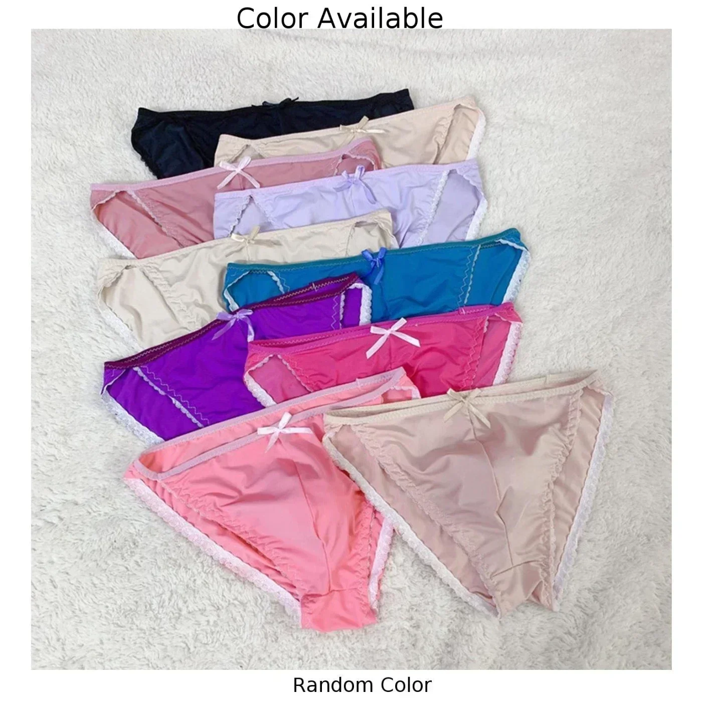 Sexy Men Ice Silk Briefs Sheer Bulge Pouch Bikini Underwear See-through Thongs Panties Seamless Underpants Solid Lingerie