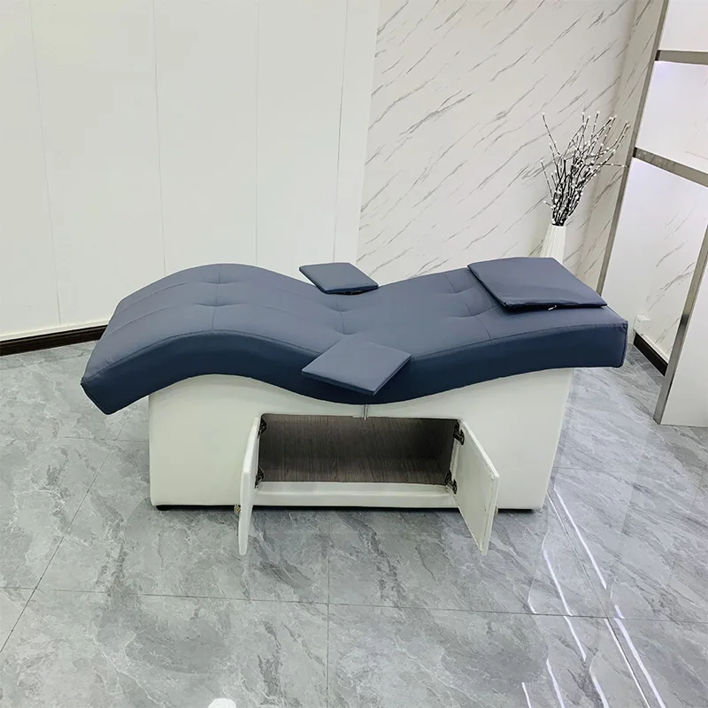 

New Features Design Wooden Base Color Customizable Eyelash Massage Bed with Armrests