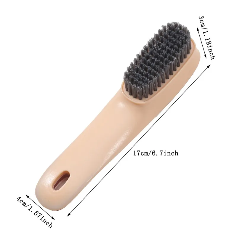 2Pcs Long Handle Plastic Shoe Brushes, Soft Bristle Sneaker Cleaner Scrub Brush For Shoes,Household Cleaning Tool