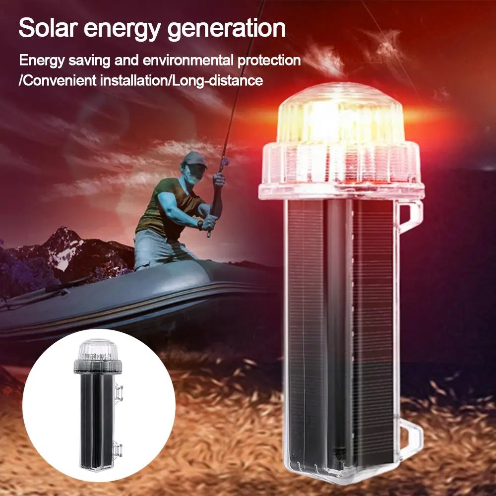 Waterproof Solar Net Mark Light Outdoor Lighting Dual Mode Solar Buoy Signal Light Marine Navigation Light Outdoor