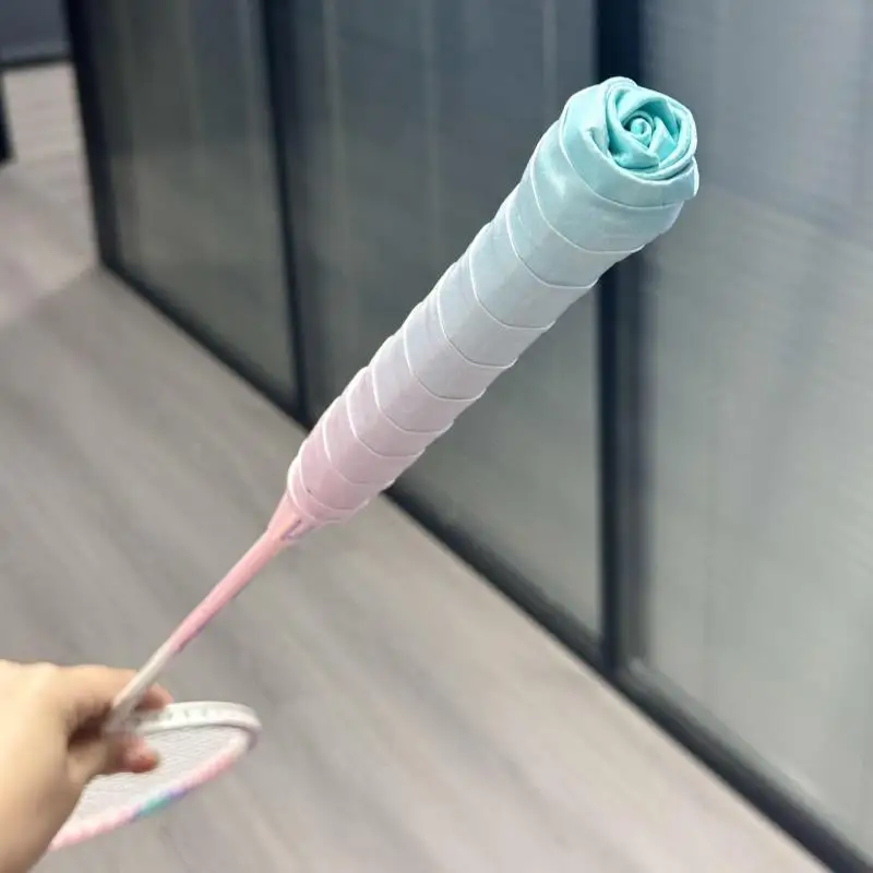 

Накладка на ручку ракетки для бадминтона с градиентным цветом, впитывающая пот, противоскользящая, дышащая, профессиональная повязка для теннисной ракетки