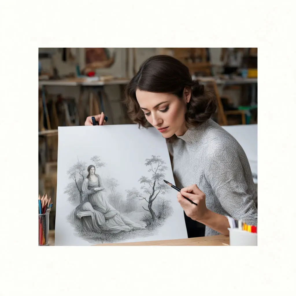 Imagem -03 - Art Painting Conjunto With Tin Box Sketching Tools Drawing Pencil Kit Professional Drawing Tools Gift 70 Pcs