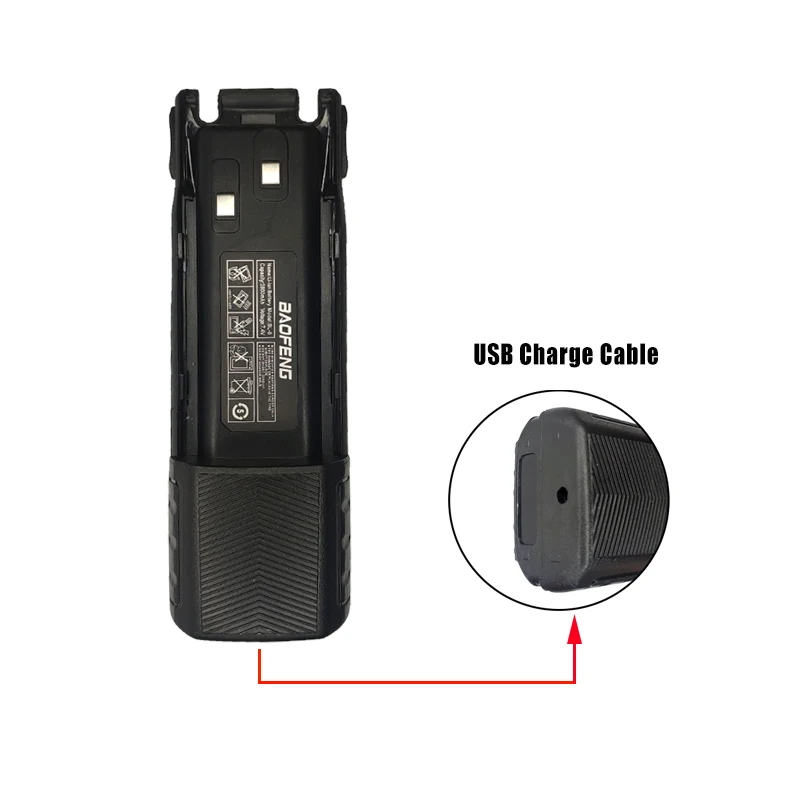 BAOFENG-batería de iones de litio para walkie-talkie Baofeng, UV-82 de 7,4 V, 2800/3800mAh, 1 BL-8/2 piezas, piezas, Radio bidireccional, UV 82