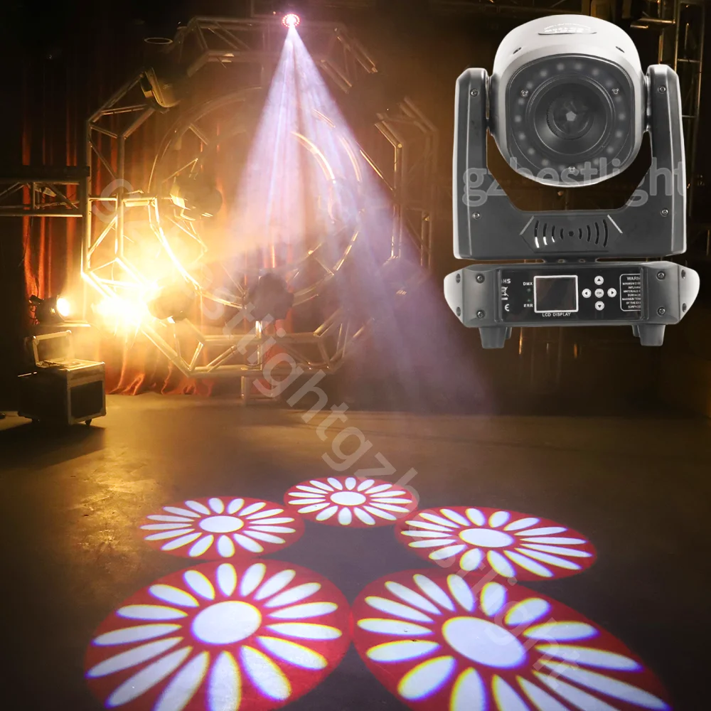 cabeza movil feixe spot wash girando efeito gobos dmx led ring movendo a luz principal dj stage 3in 16 chs 24x3w 150w 01