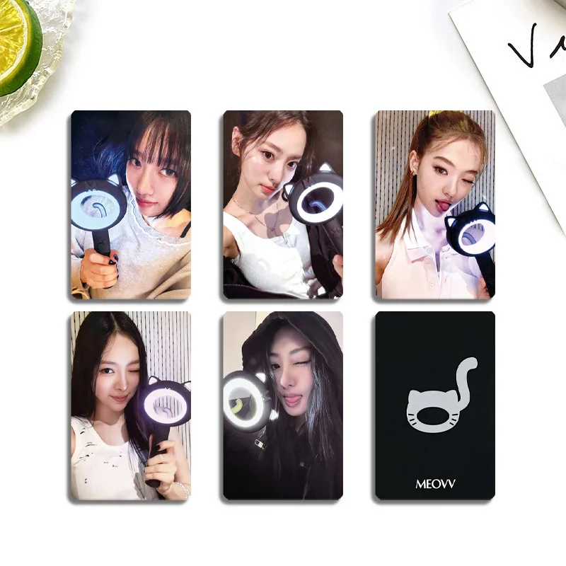 5 قطعة Kpop MEOVV PhotoCard Lightstick Photocards Anna Narin Gawon Sooin Star الطرفية المشجعين جمع الهدايا