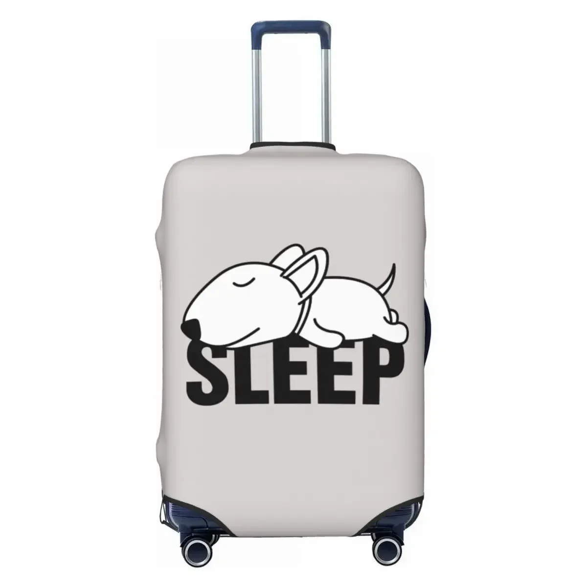 Custom Sleeping Bull Terrier Dog Luggage Cover Fashion Cartoon Animal Suitcase Protector Covers Suit For 18-32 inch