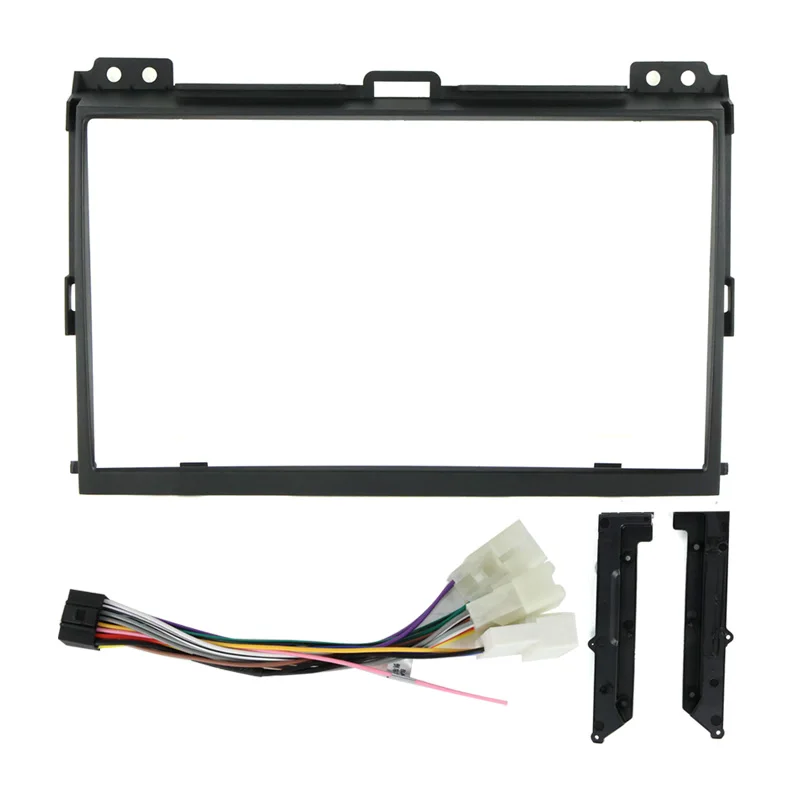 9inch 2din Car Radio Fascia Frame Adaptor For Toyota Land Cruiser Prado 120 2002-2009 Car DVD Player Stereo Dash Panel Trim Kit