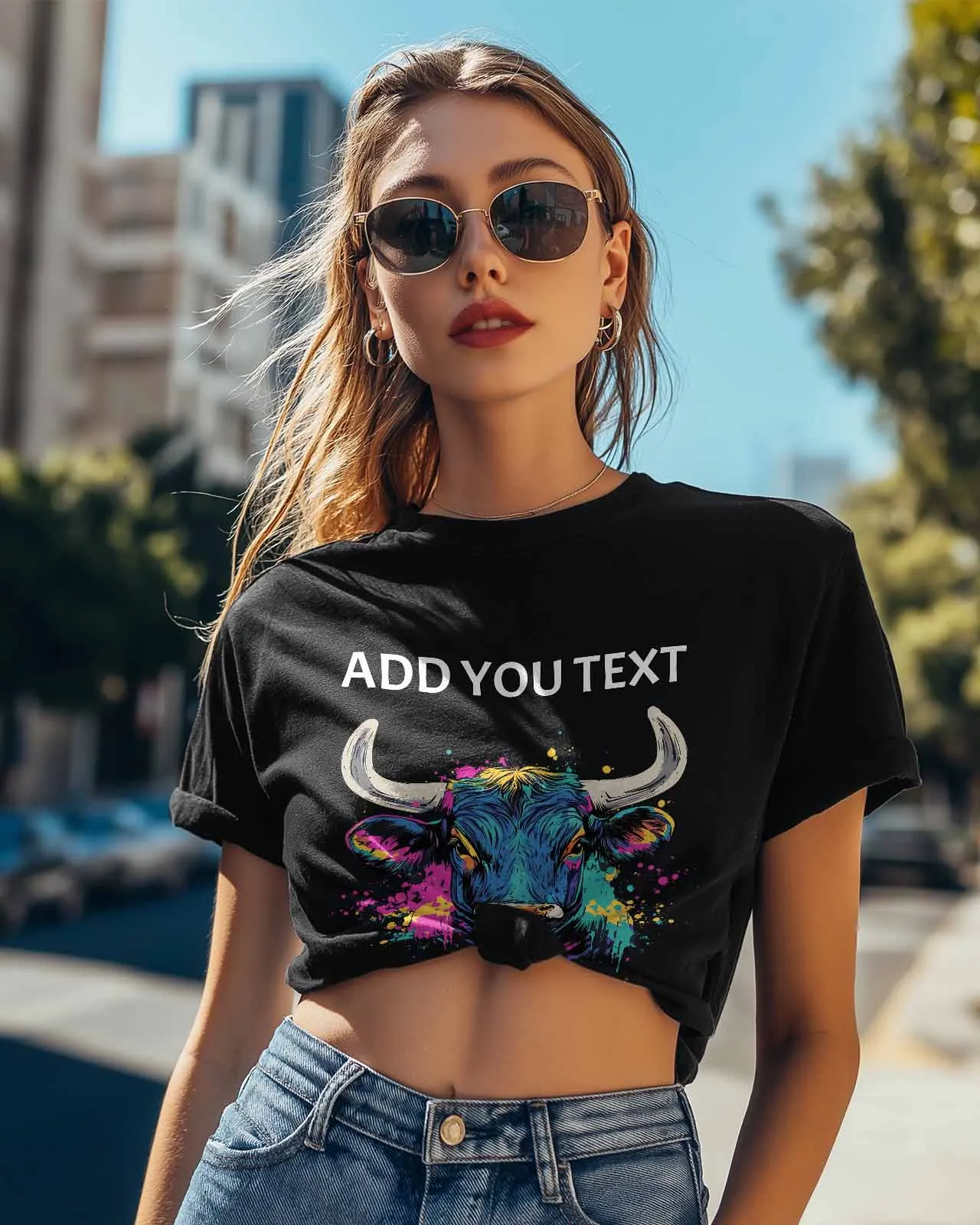 Abstract Farm Animal Cattle T-Shirt Lover Gift Sweatshirt Fitness T-shirt Short Sleeve O-neck Clothing Tops