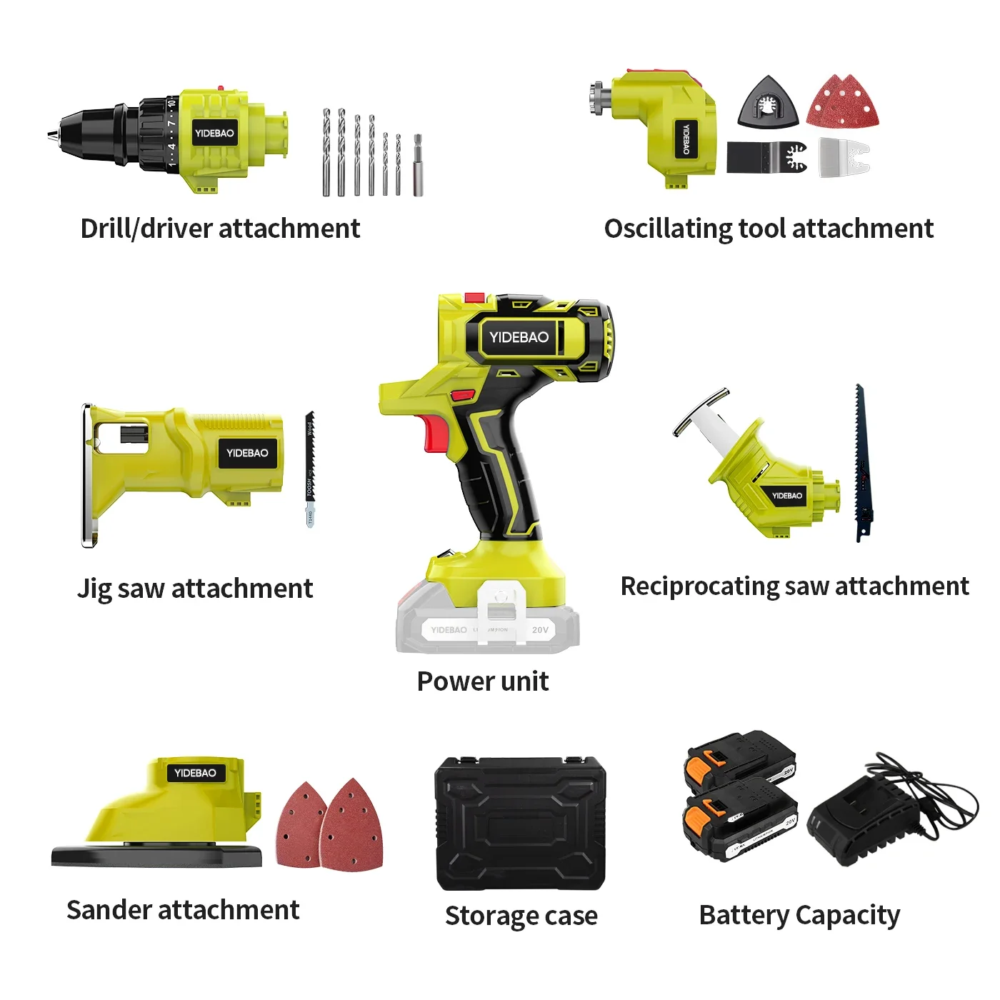 New arrivals 20V Electric Drill Jigsaw Sander Reciprocating Saw Oscillating Tool Sander