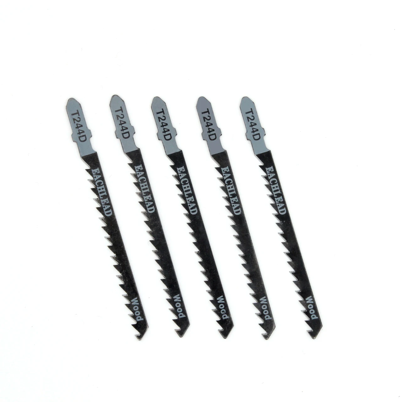 5 pz/set T244D lame per seghetto alternativo taglio rapido curvo per utensili elettrici in legno T-Shank 6TPI Gound denti fai da te