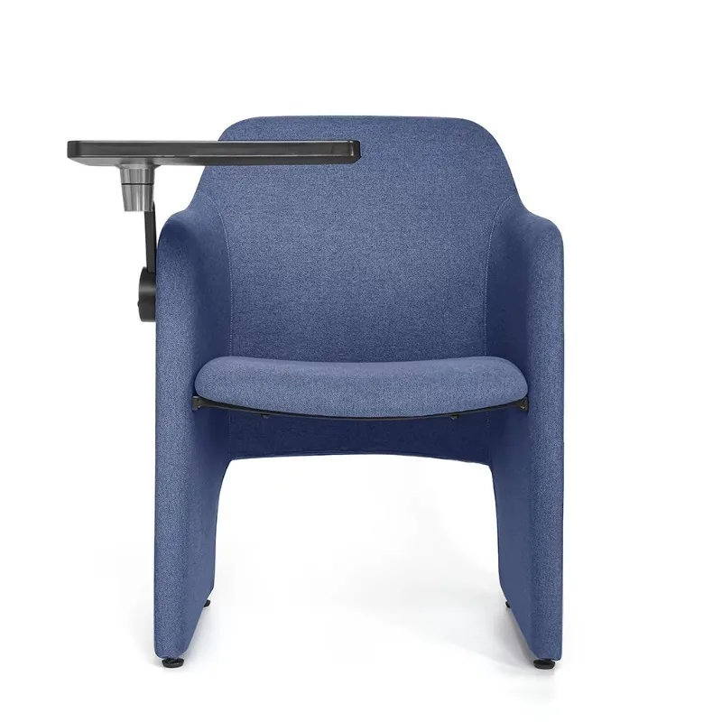 Foldable Writing Pad Tablet Upholstered ArmChair Nordic Design School Library Self Study Office Meeting Room Training Chairs
